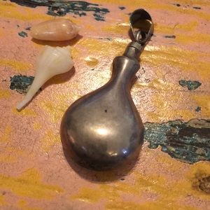 Sterling perfume pendant or scent bottle for chatelaine